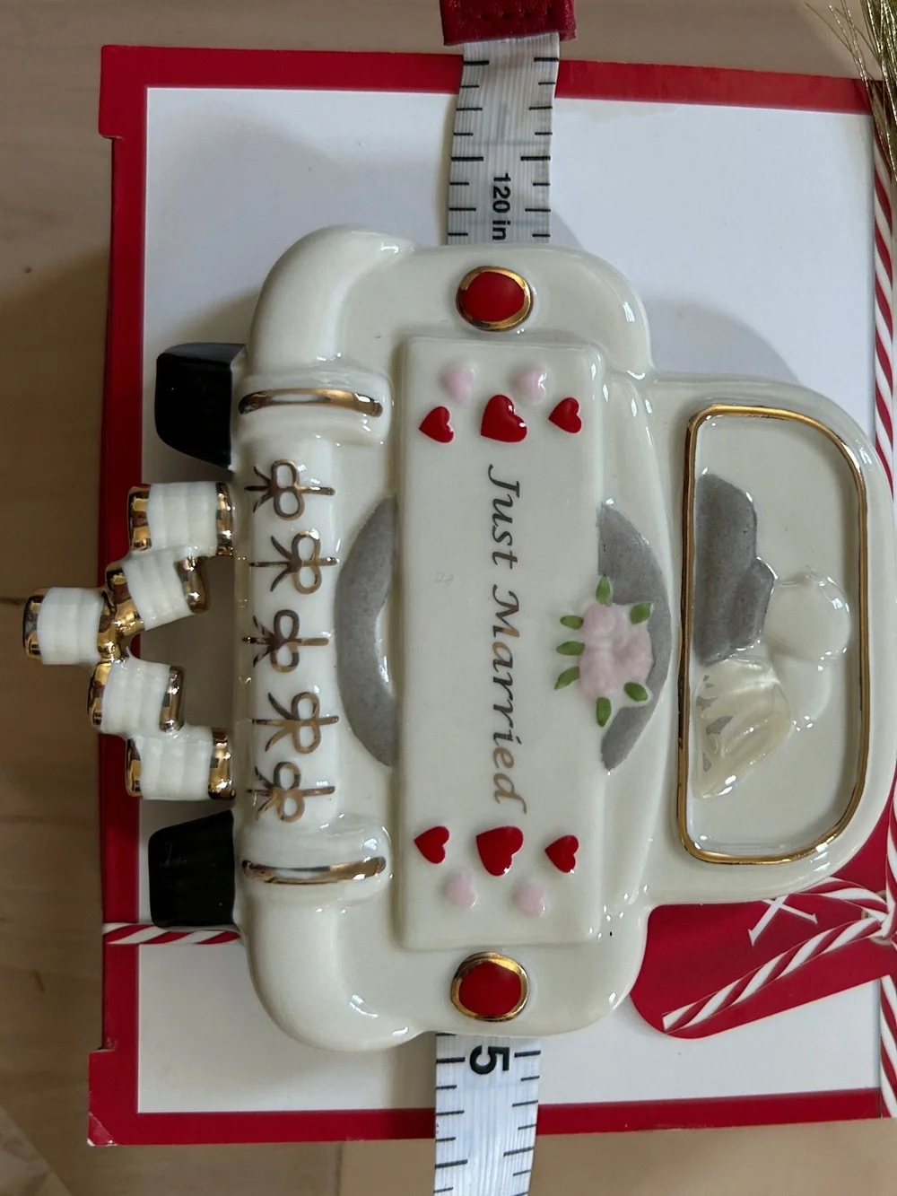 Lenox Personalized Just Married Car Keepsake Ornament Jennifer & Matt 2019